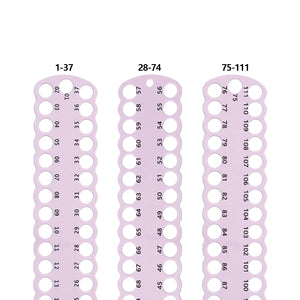 3pcs Cross Stitch Thread Holder PC 37-Hole for DIY Sewing Storage (Light Purple)
