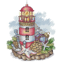 Load image into Gallery viewer, Joy Sunday Lighthouse (20*26CM) 14CT 2 Stamped Cross Stitch
