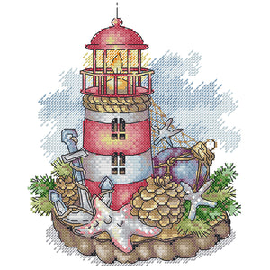 Joy Sunday Lighthouse (20*26CM) 14CT 2 Stamped Cross Stitch
