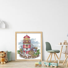 Load image into Gallery viewer, Joy Sunday Lighthouse (20*26CM) 14CT 2 Stamped Cross Stitch
