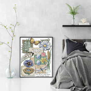 Joy Sunday Flower (28*41CM) 14CT 2 Stamped Cross Stitch