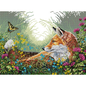 Joy Sunday Fox (54*42CM) 14CT 2 Stamped Cross Stitch