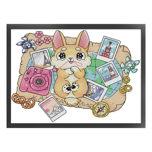 Joy Sunday Dog (30*23CM) 14CT 2 Stamped Cross Stitch