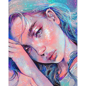 Girl (40*52CM) 11CT 3 Stamped Cross Stitch