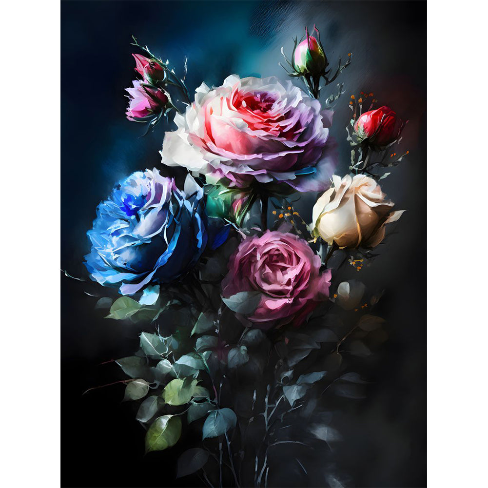 Rose (40*50CM) 11CT 3 Stamped Cross Stitch