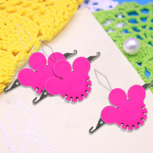 DIY Automatic Needle Threader Handmade for Hand Stitching Needle (Rose Red)