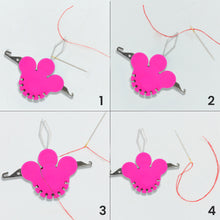 Load image into Gallery viewer, DIY Automatic Needle Threader Handmade for Hand Stitching Needle (Rose Red)
