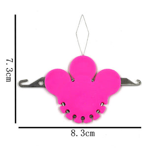 DIY Automatic Needle Threader Handmade for Hand Stitching Needle (Rose Red)