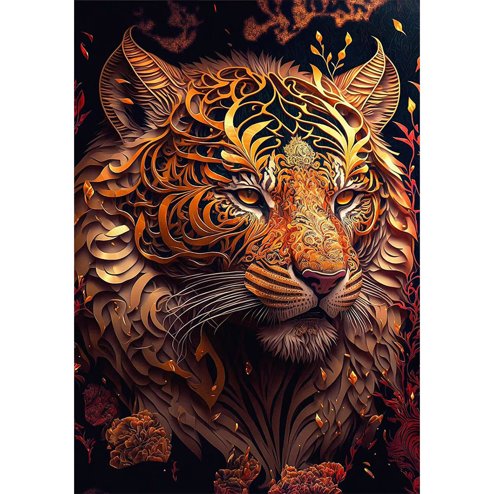 Tiger (40*60CM) 11CT 3 Stamped Cross Stitch