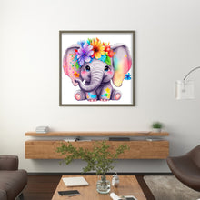 Load image into Gallery viewer, Flower (45x45CM) 9CT 4 Stamped Cross Stitch
