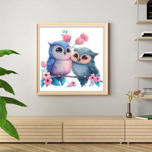 Owl (45x45CM) 9CT 4 Stamped Cross Stitch