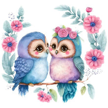 Load image into Gallery viewer, Owl (45*45CM) 9CT 4 Stamped Cross Stitch
