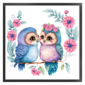 Owl (45*45CM) 9CT 4 Stamped Cross Stitch