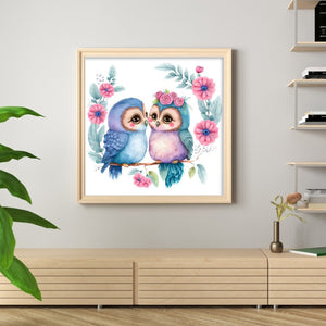Owl (45*45CM) 9CT 4 Stamped Cross Stitch