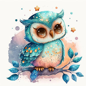Owl (45*45CM) 9CT 4 Stamped Cross Stitch