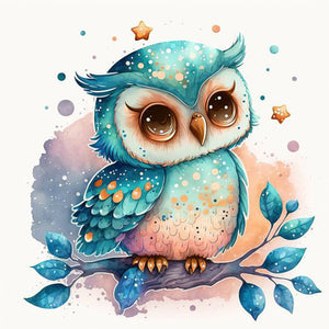 Owl (45*45CM) 9CT 4 Stamped Cross Stitch