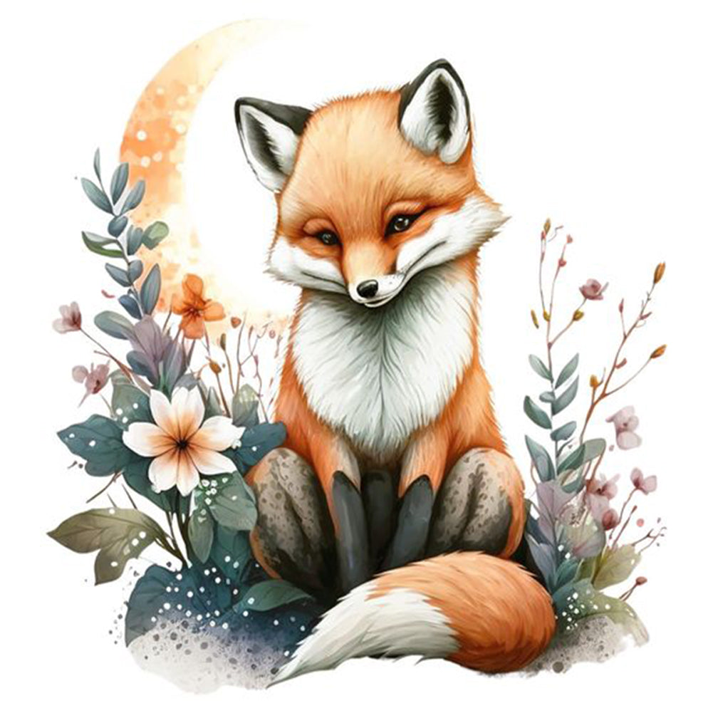 Fox (45*45CM) 9CT 4 Stamped Cross Stitch