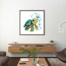 Load image into Gallery viewer, Turtle (45*45CM) 9CT 4 Stamped Cross Stitch
