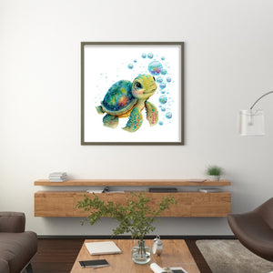 Turtle (45*45CM) 9CT 4 Stamped Cross Stitch