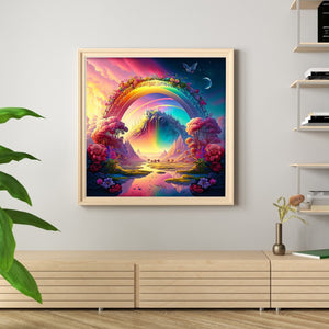 Rainbow (50*50CM) 14CT 2 Stamped Cross Stitch
