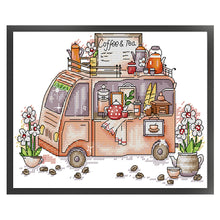 Load image into Gallery viewer, Joy Sunday Coffee Wagon (30*20CM) 14CT 2 Stamped Cross Stitch

