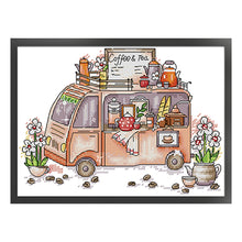 Load image into Gallery viewer, Joy Sunday Coffee Wagon (30*20CM) 14CT 2 Stamped Cross Stitch
