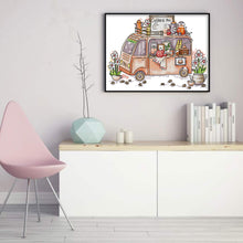 Load image into Gallery viewer, Joy Sunday Coffee Wagon (30*20CM) 14CT 2 Stamped Cross Stitch
