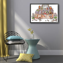 Load image into Gallery viewer, Joy Sunday Coffee Wagon (30*20CM) 14CT 2 Stamped Cross Stitch

