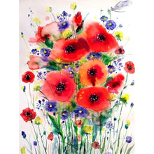 Load image into Gallery viewer, Poppy (40x50CM) 11CT 3 Stamped Cross Stitch
