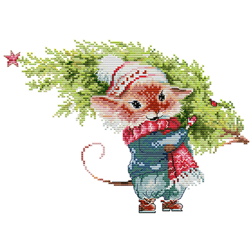 Joy Sunday Animal (33*25CM) 14CT 2 Stamped Cross Stitch