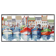 Load image into Gallery viewer, Joy Sunday Sailing Boat (42*21CM) 14CT 2 Stamped Cross Stitch

