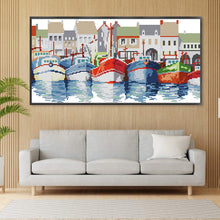 Load image into Gallery viewer, Joy Sunday Sailing Boat (42*21CM) 14CT 2 Stamped Cross Stitch
