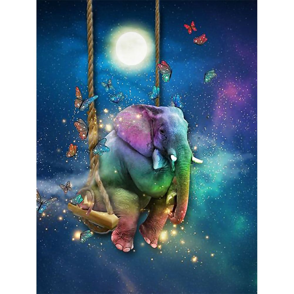 Elephant (40*50CM) 11CT 3 Stamped Cross Stitch
