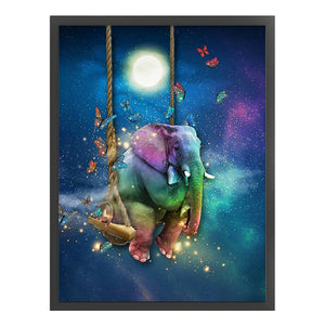 Elephant (40*50CM) 11CT 3 Stamped Cross Stitch