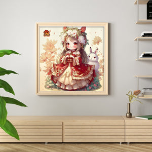 Rabbit (50*50CM) 11CT 3 Stamped Cross Stitch