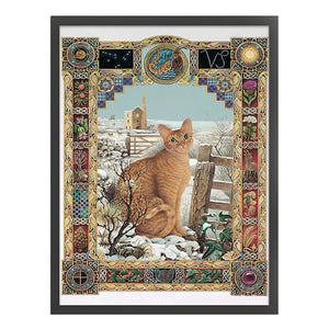 Cat (40*50CM) 11CT 3 Stamped Cross Stitch