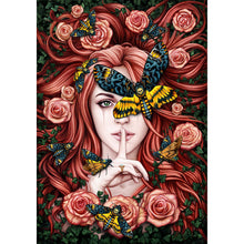 Load image into Gallery viewer, Rose Girl (45*60CM) 11CT 3 Stamped Cross Stitch
