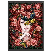 Load image into Gallery viewer, Rose Girl (45*60CM) 11CT 3 Stamped Cross Stitch
