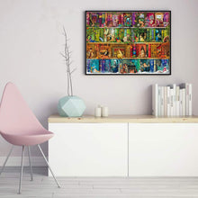 Load image into Gallery viewer, Bookshelf (90*65CM) 11CT 3 Stamped Cross Stitch
