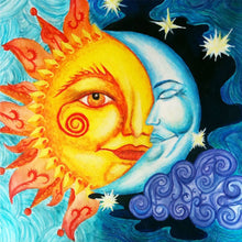 Load image into Gallery viewer, Sun Moon (40*40CM) 11CT 3 Stamped Cross Stitch
