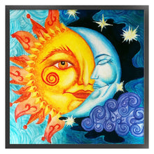 Load image into Gallery viewer, Sun Moon (40*40CM) 11CT 3 Stamped Cross Stitch
