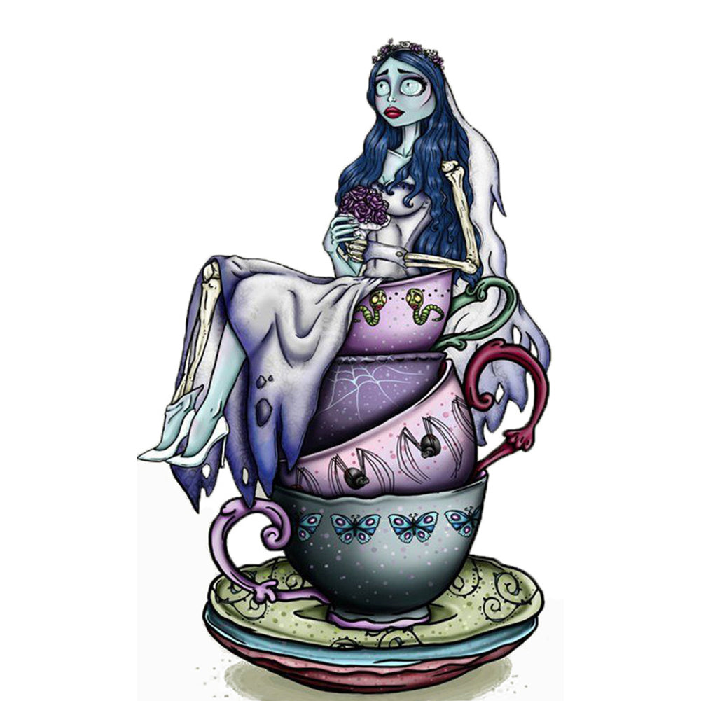 Tea Cup Princess (30*50CM) 11CT 3 Stamped Cross Stitch