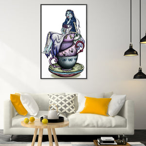 Tea Cup Princess (30*50CM) 11CT 3 Stamped Cross Stitch