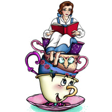 Load image into Gallery viewer, Tea Cup Princess (30*50CM) 11CT 3 Stamped Cross Stitch
