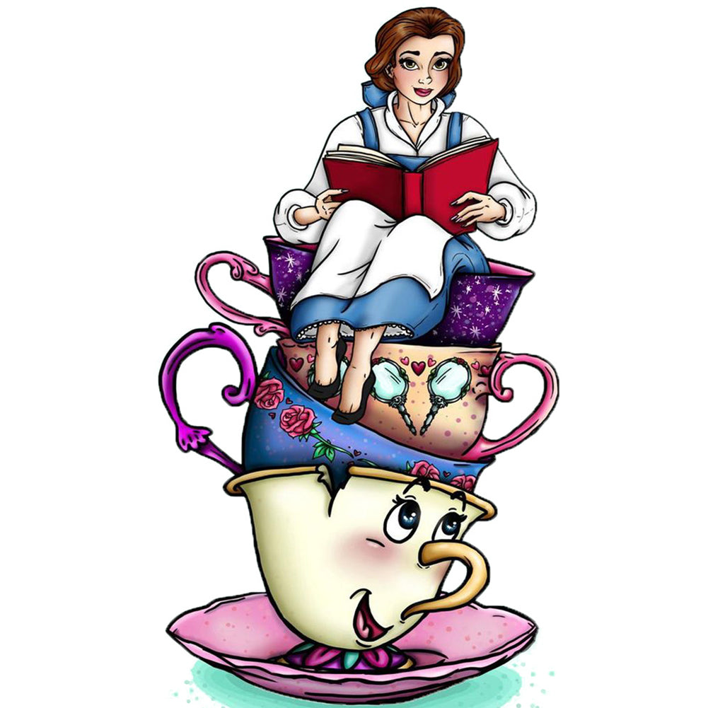 Tea Cup Princess (30*50CM) 11CT 3 Stamped Cross Stitch