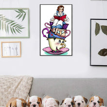 Load image into Gallery viewer, Tea Cup Princess (30*50CM) 11CT 3 Stamped Cross Stitch
