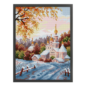 Joy Sunday Temple (20*27CM) 14CT 2 Stamped Cross Stitch