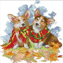 Load image into Gallery viewer, Joy Sunday Dogs (27*29CM) 14CT 2 Stamped Cross Stitch
