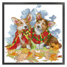 Load image into Gallery viewer, Joy Sunday Dogs (27*29CM) 14CT 2 Stamped Cross Stitch
