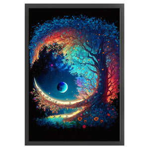 Moon Tree (50*70CM) 11CT 3 Stamped Cross Stitch
